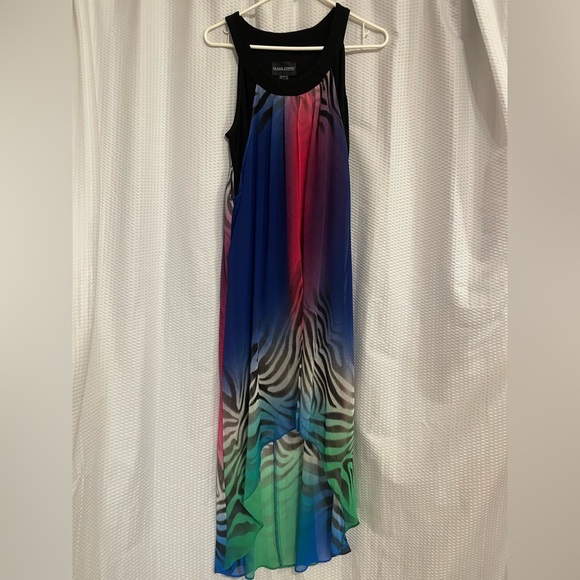 Frank Lyman multicolored animal print sleeveless maxi dress size 12 NWT - Picture 7 of 7